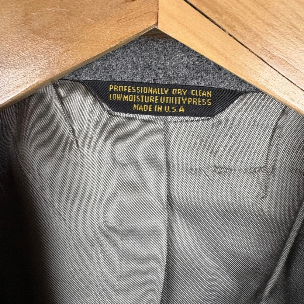 Adams Row 100% Wool Blazer 46R Gray Ivy League Classic‎ Menswear Old Money